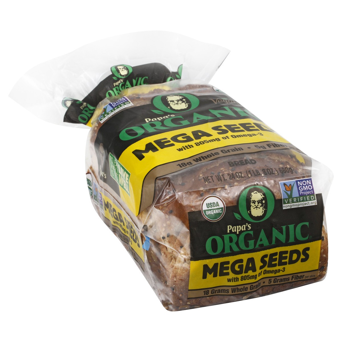 slide 6 of 9, Papas Organic Papa's Organic Mega Seed Bread, 24 oz