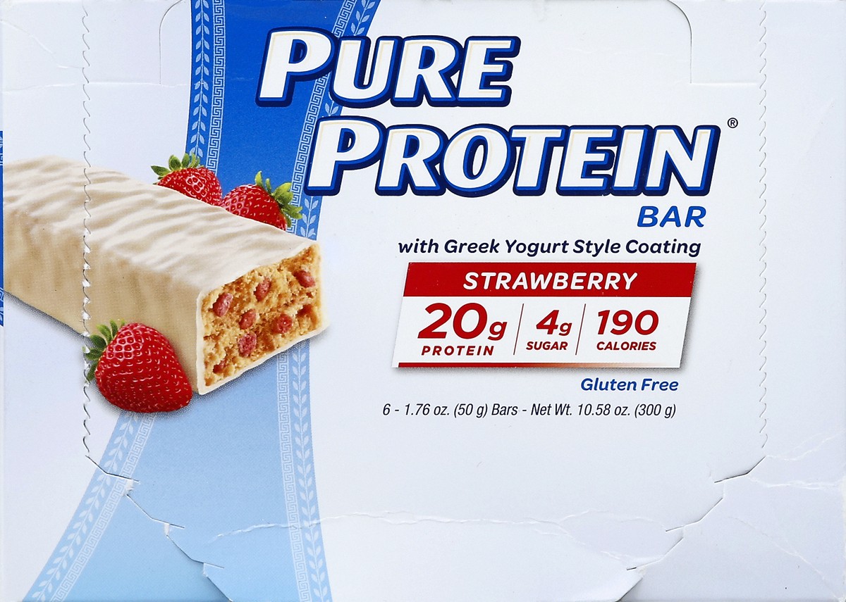 slide 2 of 4, Pure Protein Strawberry Greek Yogurt Bar, 6 ct; 1.76 oz