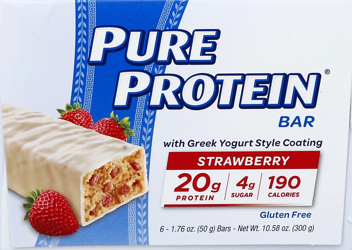 slide 3 of 4, Pure Protein Strawberry Greek Yogurt Bar, 6 ct; 1.76 oz