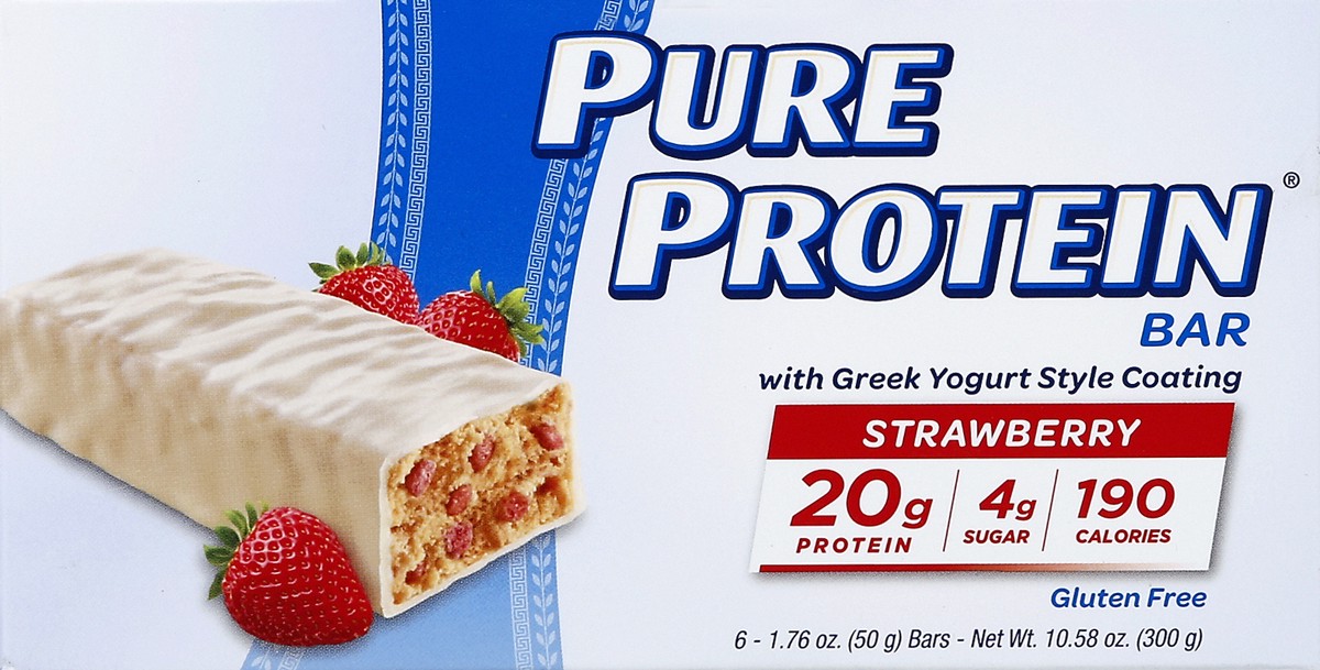 slide 4 of 4, Pure Protein Strawberry Greek Yogurt Bar, 6 ct; 1.76 oz