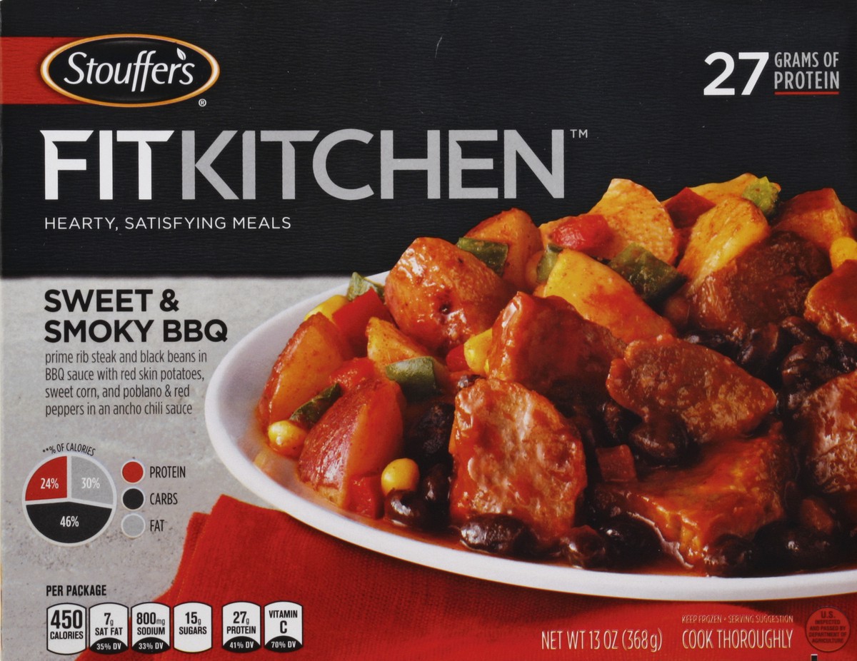 slide 4 of 4, Stouffer's Fit Kitchen Sweet & Smokey BBQ, 13 oz