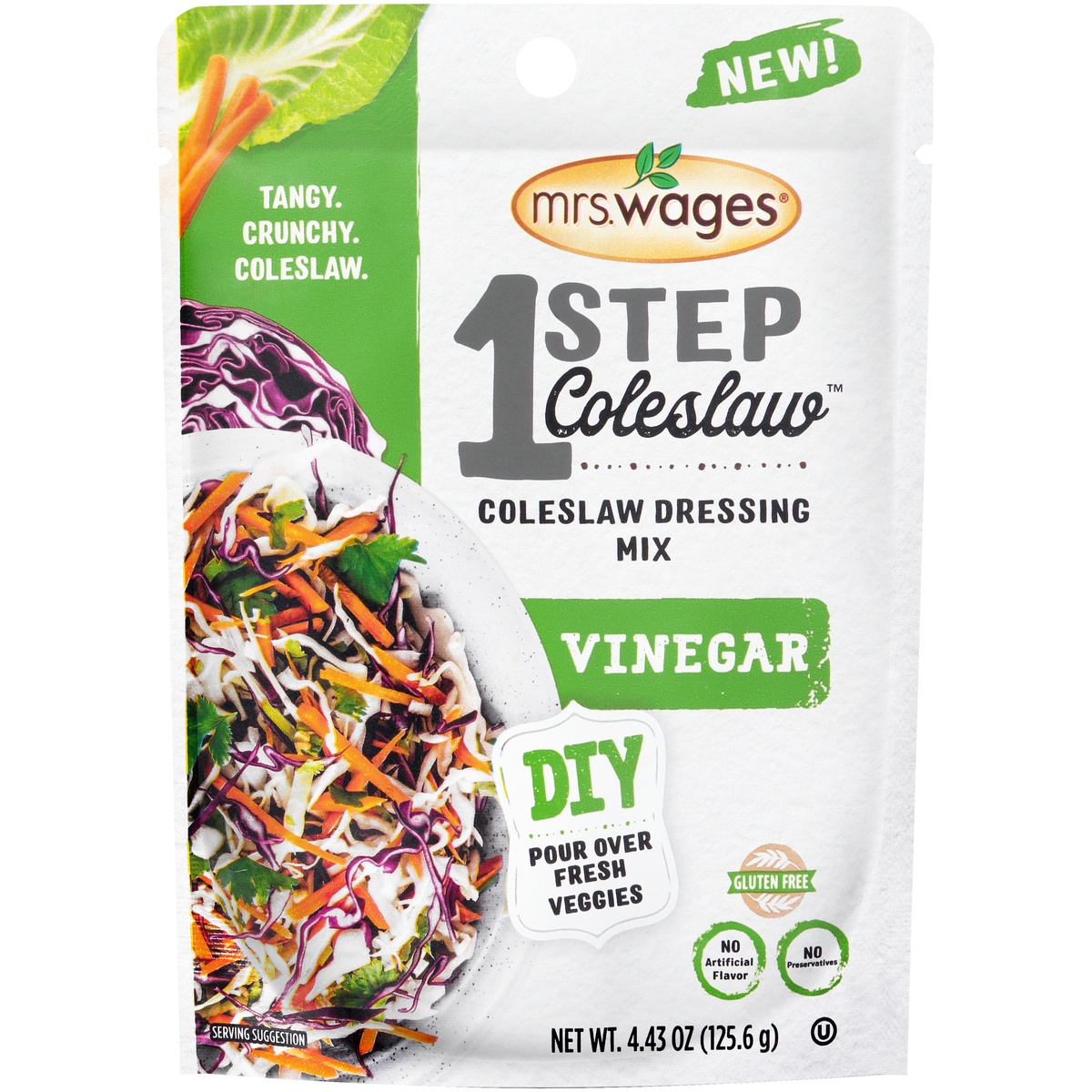 slide 1 of 1, Mrs. Wages Vinegar  Coleslaw Dressing Mix, 4.43 oz