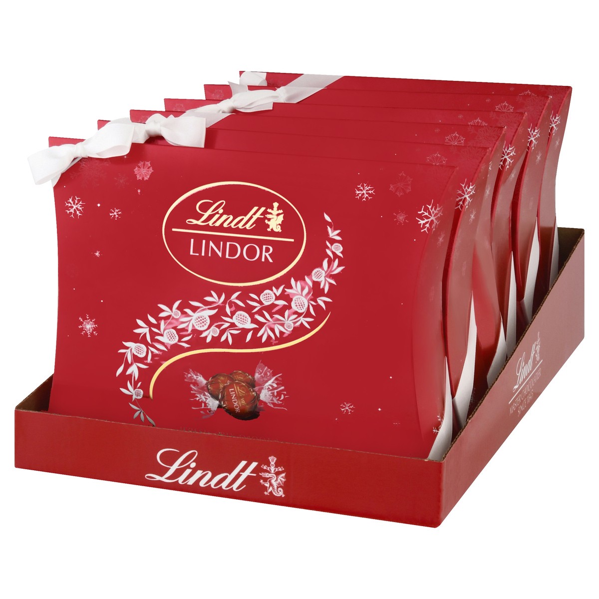 slide 2 of 8, Lindor Christmas Milk Chocolate Pillow Box, 8.9 oz