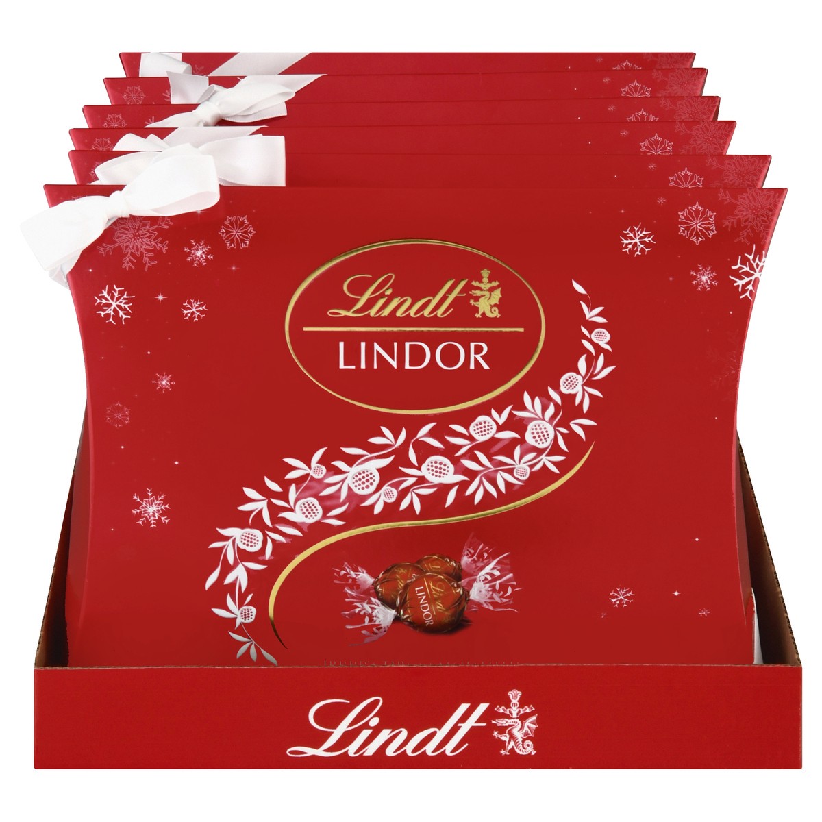 slide 1 of 8, Lindor Christmas Milk Chocolate Pillow Box, 8.9 oz