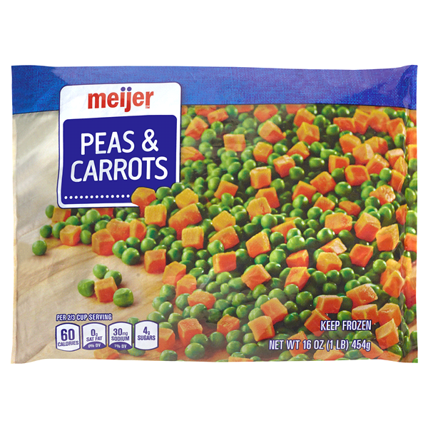 slide 1 of 2, Meijer Peas & Carrots, 16 oz