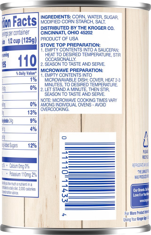 slide 4 of 4, Kroger Golden Corn, 14.75 oz