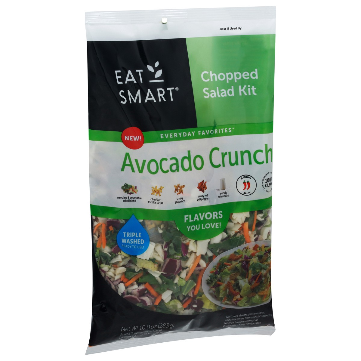 slide 2 of 9, Eat Smart Everyday Favorites Chopped Avocado Crunch Salad Kit 10 oz, 10 oz