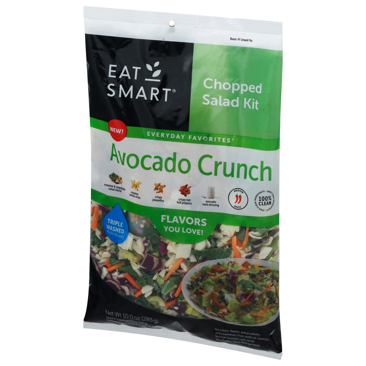 slide 3 of 9, Eat Smart Everyday Favorites Chopped Avocado Crunch Salad Kit 10 oz, 10 oz
