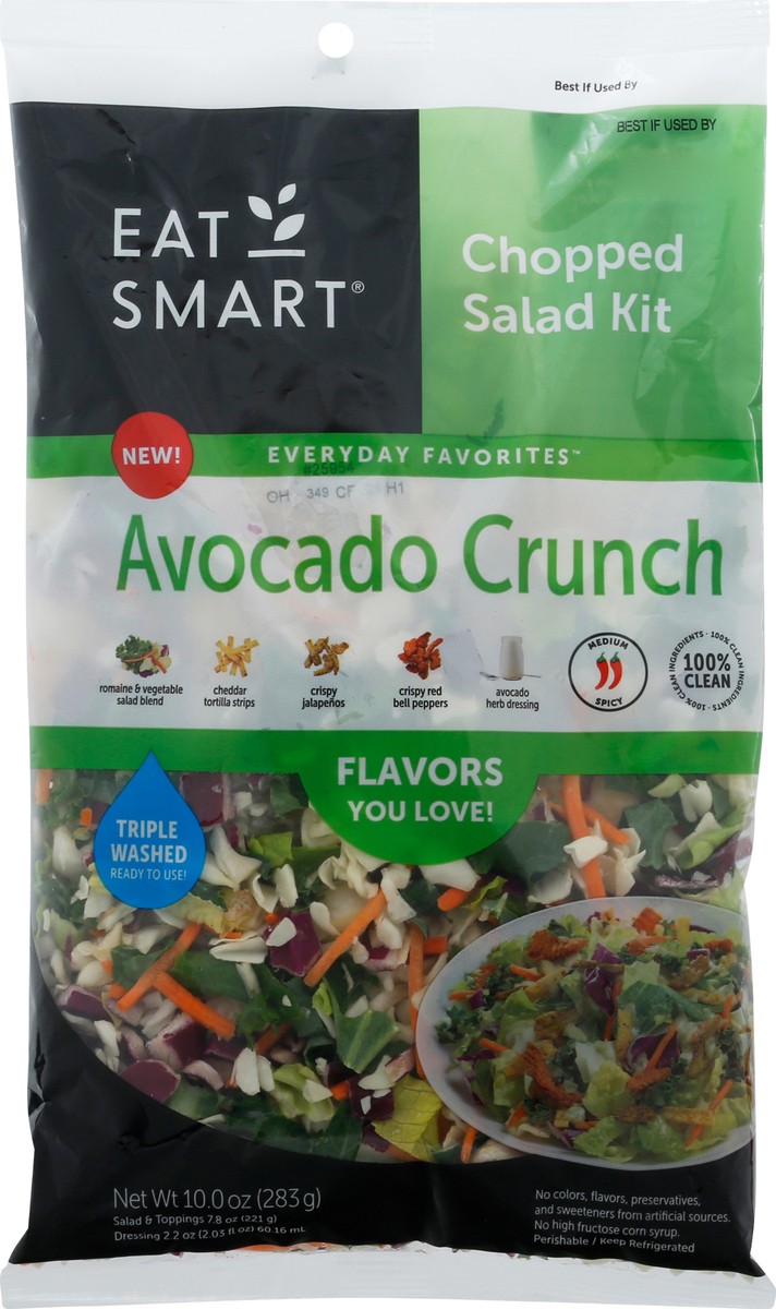 slide 6 of 9, Eat Smart Everyday Favorites Chopped Avocado Crunch Salad Kit 10 oz, 10 oz