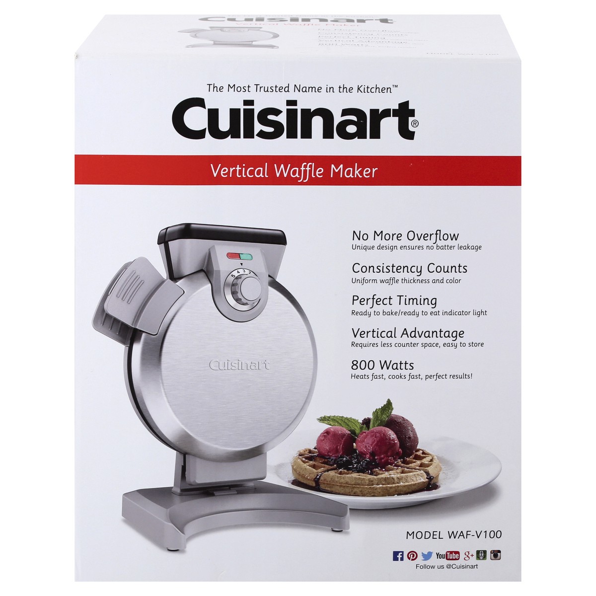 slide 1 of 11, Cuisinart Vertical Waffle Maker 1 ea, 1 ct