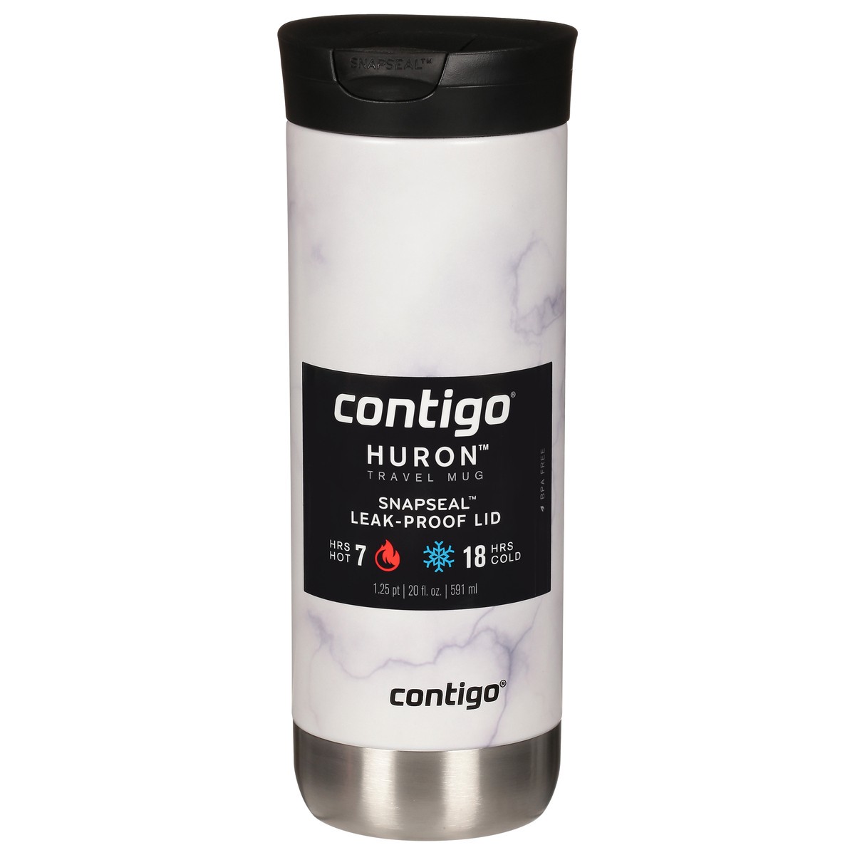 slide 12 of 12, Contigo Marble Byron Snapseal Stainless Steel Travel Mug, 20 Oz., 1 ct