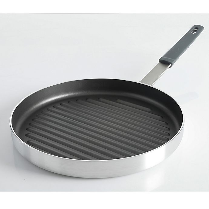 slide 1 of 1, Artisanal Kitchen Supply Pro Series Nonstick Aluminum Grill Pan, 12 in