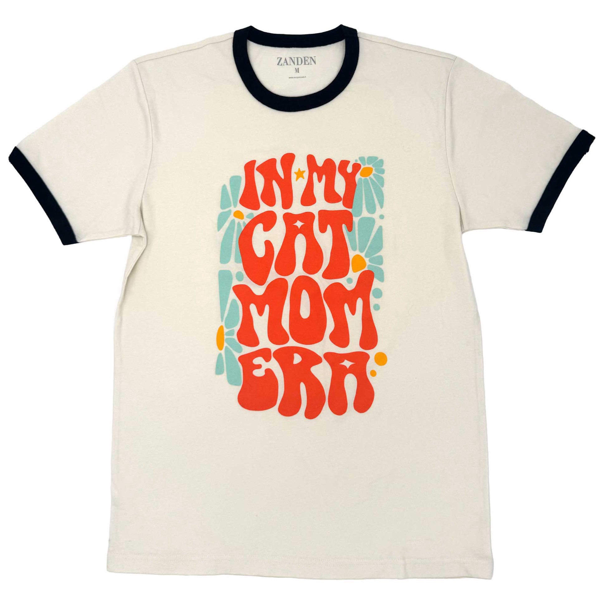 slide 1 of 1, Zanden Cat Mom Era Adult Unisex T-Shirt, Large, 1 ct