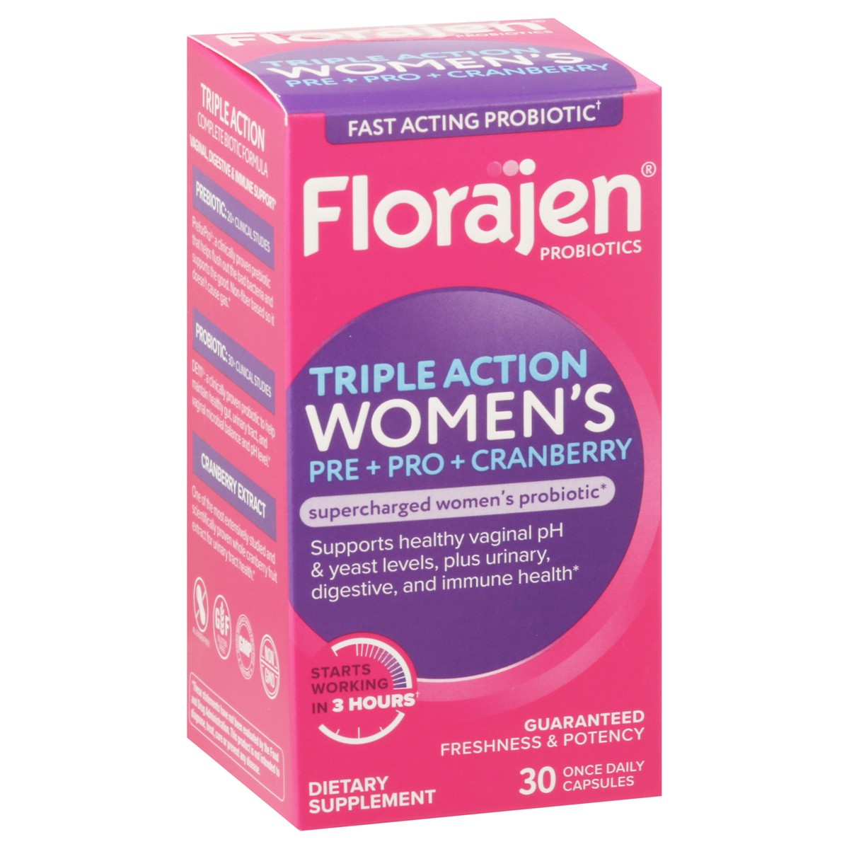 slide 11 of 12, Florajen Triple Action Vaginal Wellness Probiotic, 30 ct., 30 ct