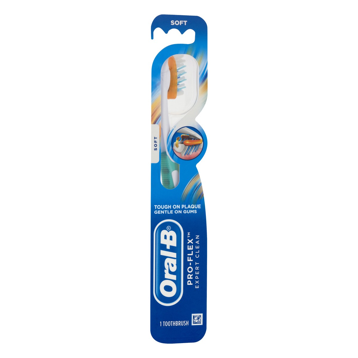 slide 3 of 10, Oral-B Pro-Flex Expert Clean Manual Toothbrush, Soft, 1 Count, 1 ct