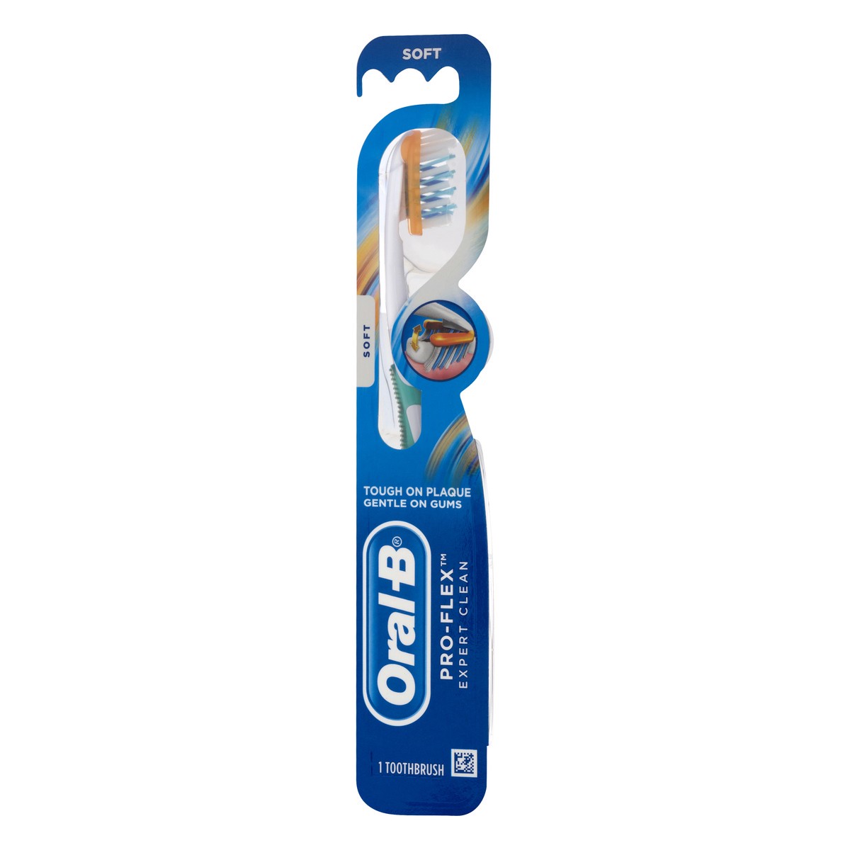 slide 4 of 10, Oral-B Pro-Flex Expert Clean Manual Toothbrush, Soft, 1 Count, 1 ct