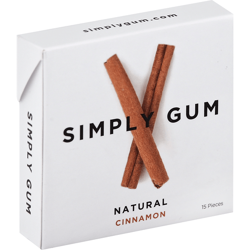 slide 1 of 1, Simply Gum Natural Cinnamon, 15 ct