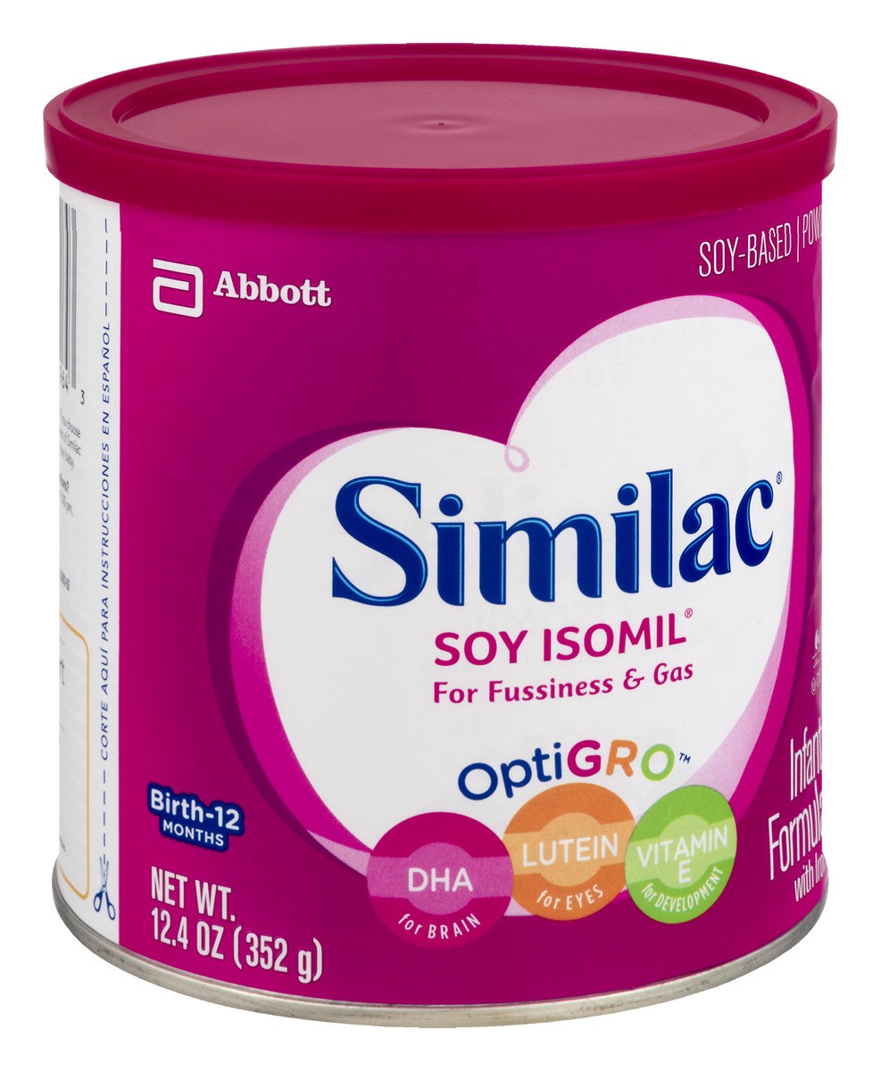 slide 2 of 8, Similac Soy Isomil Powder Infant formula - 12.4oz, 12.4 oz
