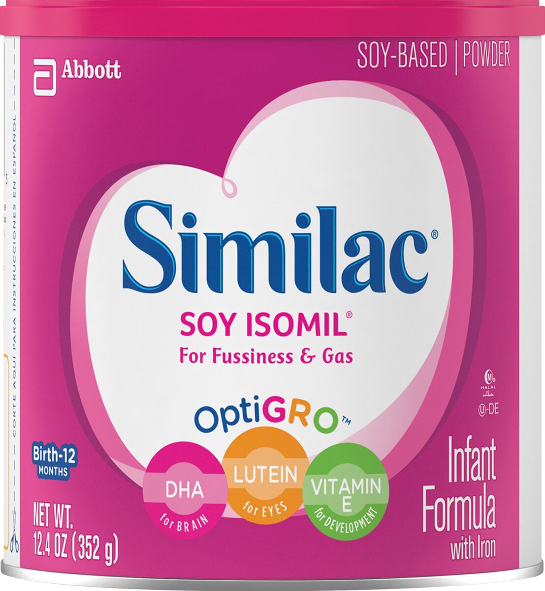 slide 5 of 8, Similac Soy Isomil Powder Infant formula - 12.4oz, 12.4 oz