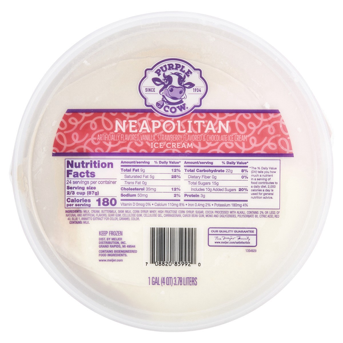 slide 26 of 29, Purple Cow Neapolitan 1 Gal, 1 gal