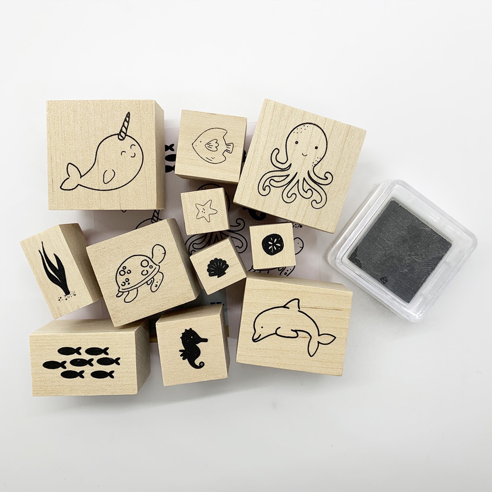 slide 2 of 4, Sea Wood Stamp Jar Set By Recollections, 5.6 in x 3.6 in x 3.6 in