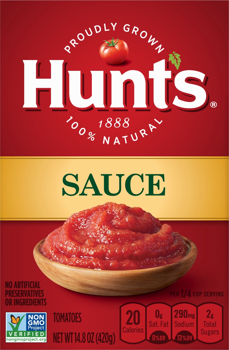 slide 2 of 9, Hunt's Tomato Sauce Carton, 14.8 oz, 14.8 oz