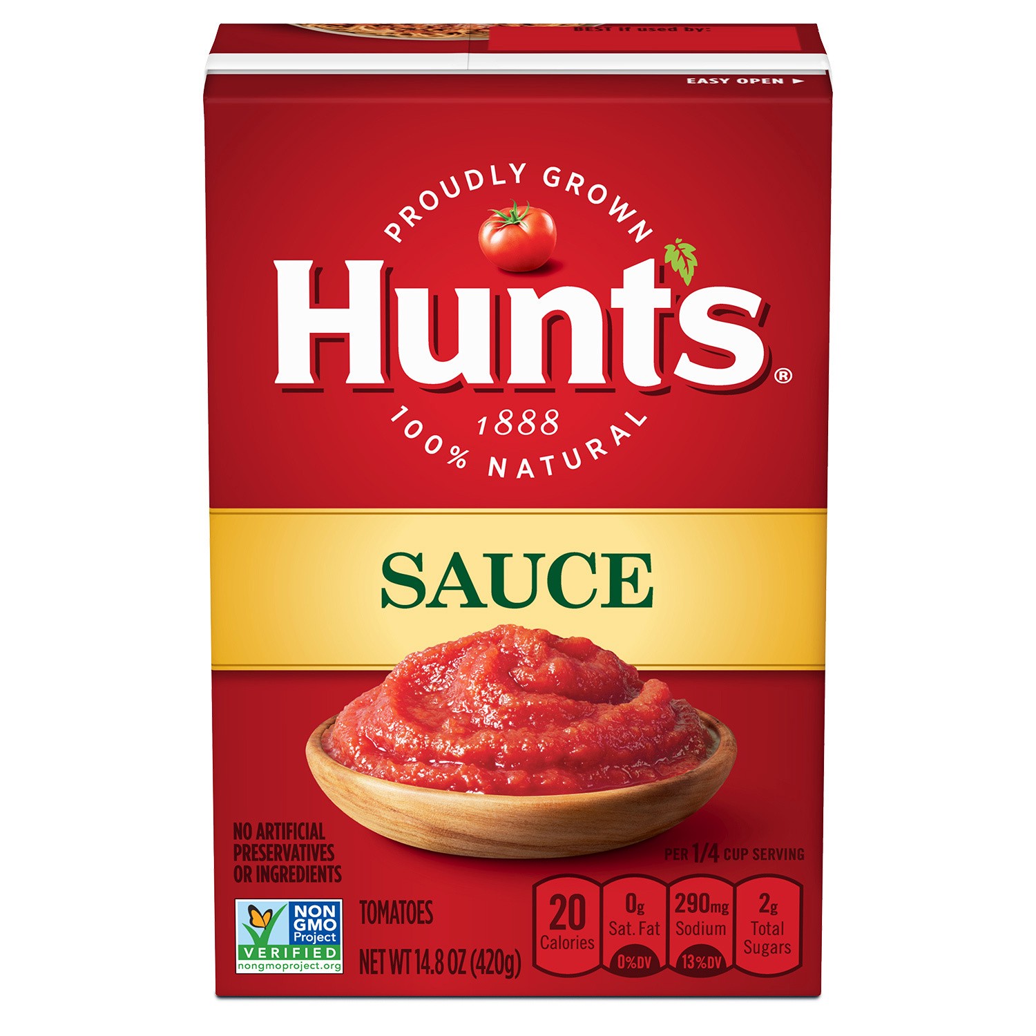 slide 1 of 9, Hunt's Tomato Sauce Carton, 14.8 oz, 14.8 oz