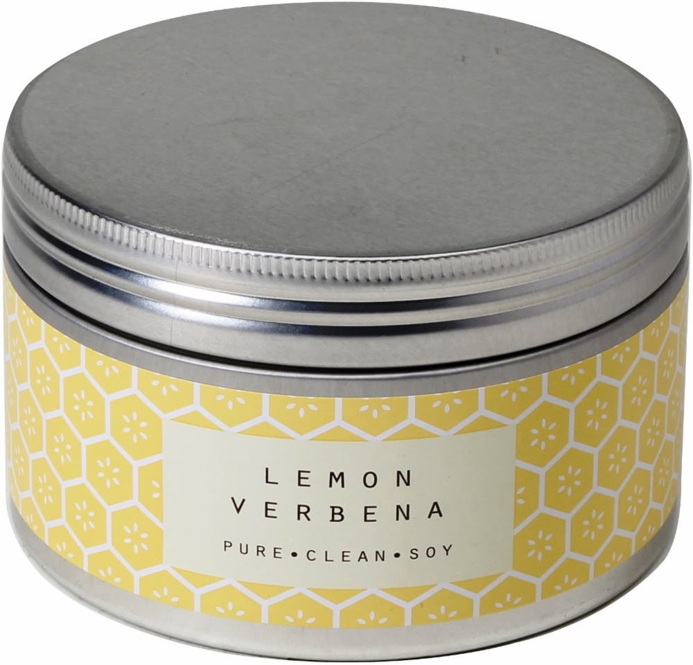 slide 1 of 1, Pure Clean Soy Lemon Verbena 3-Wick Candle Tin - Yellow - 14.6 Ounce, 1 ct