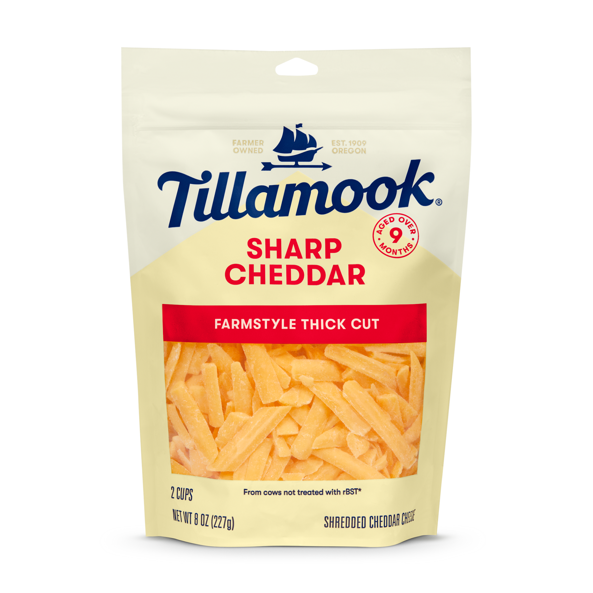 slide 1 of 5, Tillamook Sharp Cheddar Shredded Cheese - 8oz, 