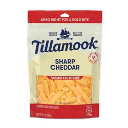 Tillamook Sharp Cheddar Shredded Cheese 8 oz