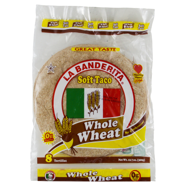 slide 1 of 1, La Banderita Whole Wheat Tortillas, 8 ct; 12.7 oz