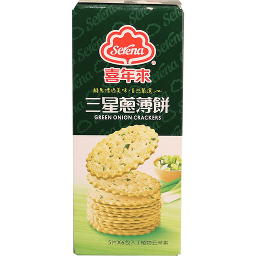 slide 1 of 1, Serena Green Onion Crackers, 114.6 gram