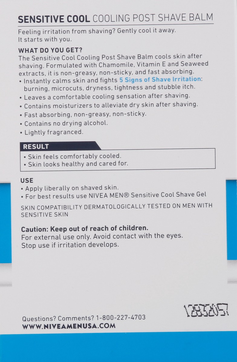 slide 3 of 9, Nivea Men Sensitive Cooling Post Shave Balm - 3.3 fl oz, 3.3 fl oz