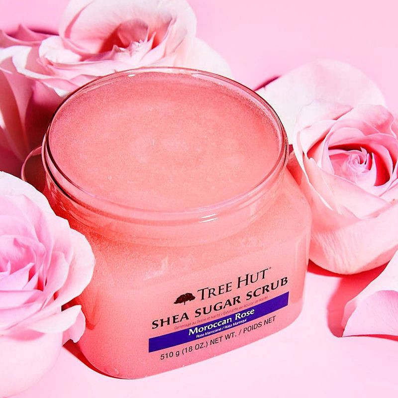 slide 4 of 6, Tree Hut Moroccan Rose Shea Sugar Body Scrub - 18oz, 18 oz