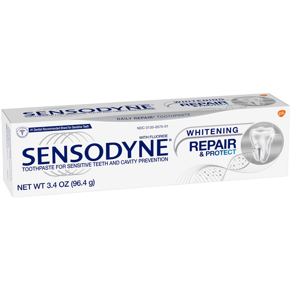 slide 1 of 1, Sensodyne Repair & Protect Whitening Toothpaste, 3.4 oz