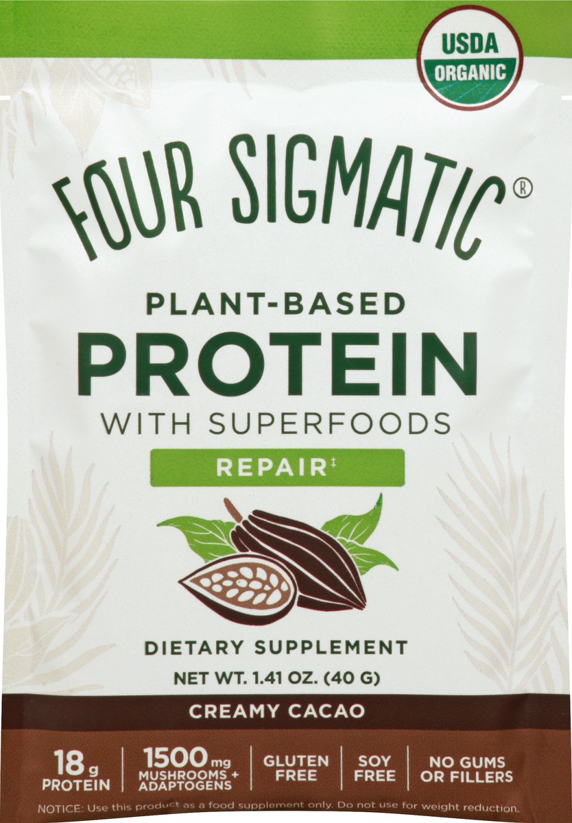 slide 1 of 9, Four Sigmatic Creamy Cacao Protein with Superfoods 1.41 oz, 1.41 oz