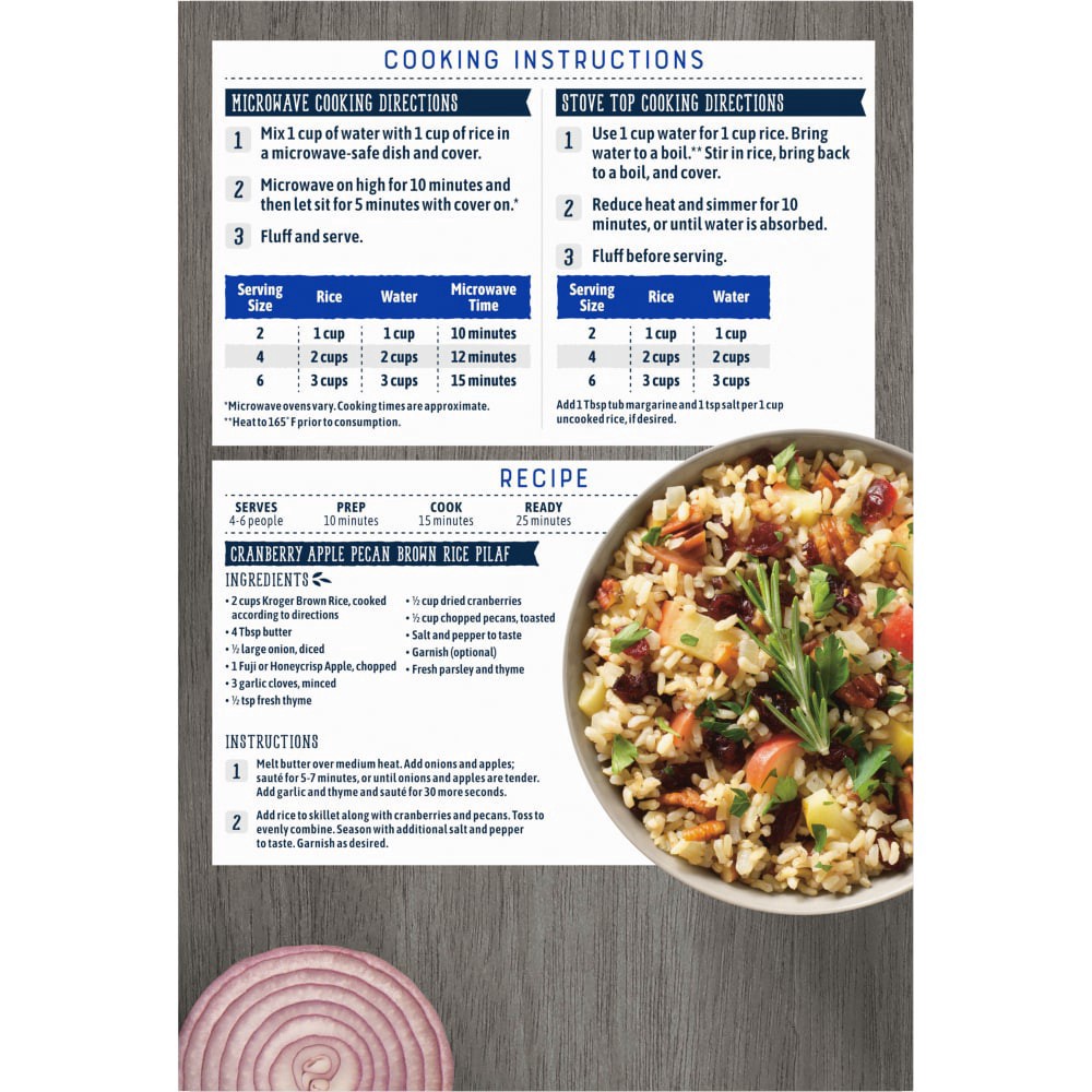 slide 5 of 6, Kroger Microwavable Brown Rice, 14 oz