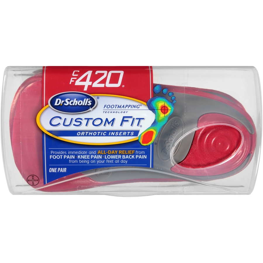 slide 1 of 2, Bayer Dr Scholls Footmapping Technology Custom Fit Cf 420 Orthotic Inserts, 1 pair