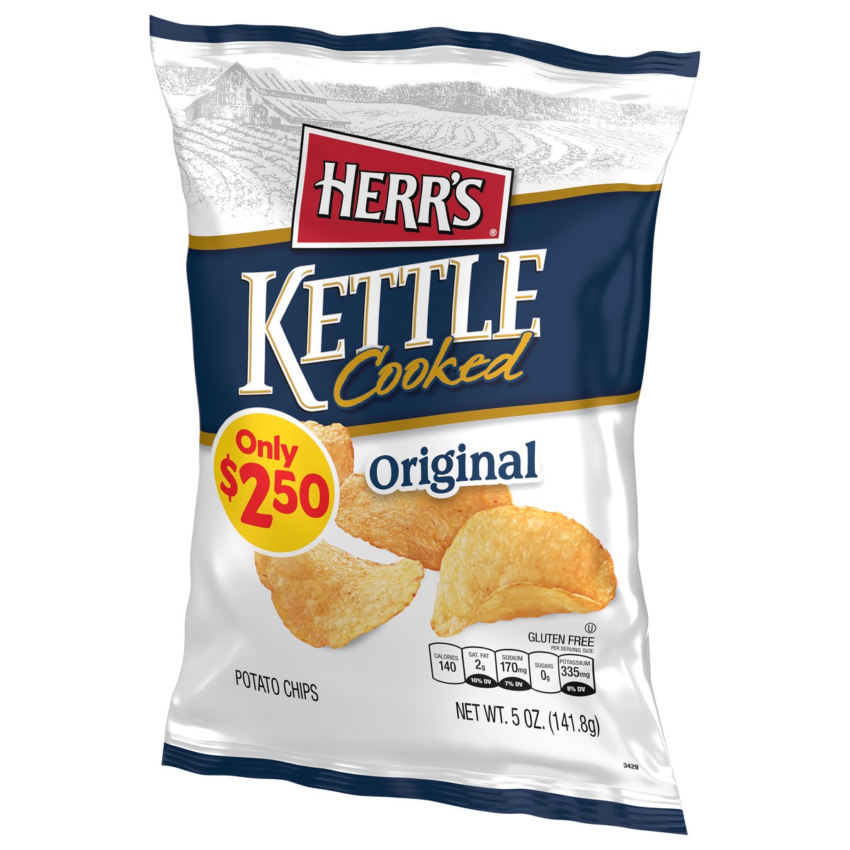 slide 4 of 9, Herr's Kettle Cooked Original Potato Chips 5 oz, 5 oz