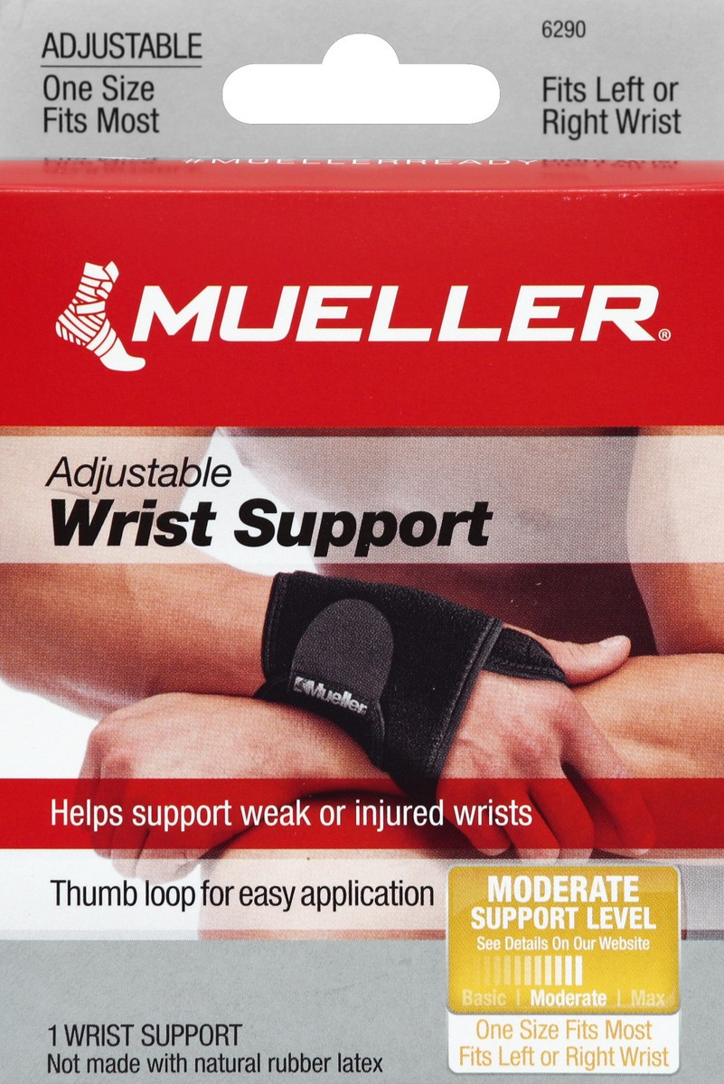 slide 1 of 5, Mueller Wrist Support 1 ea, 1 ea