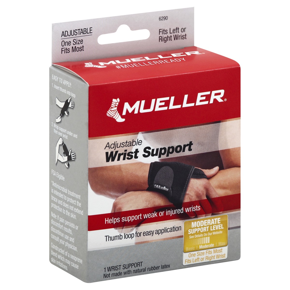 slide 3 of 5, Mueller Wrist Support 1 ea, 1 ea