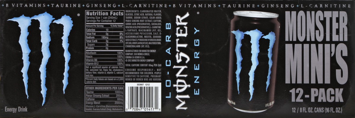 slide 2 of 7, Monster Energy Drink - 12 ct, 12 ct