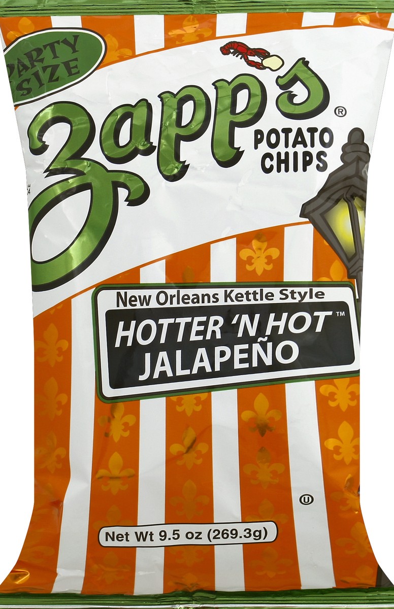 slide 5 of 5, Zapp's Hotter'N Hot Jalapeno Kettle Potato Chips, 9.5 oz