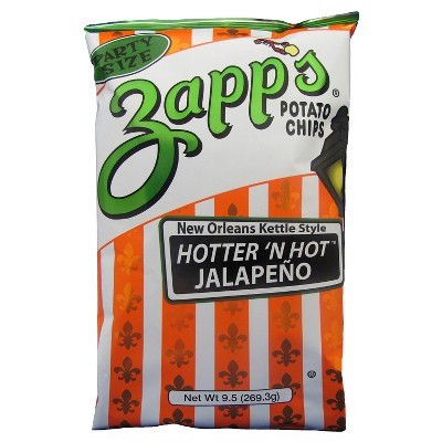 slide 1 of 5, Zapp's Hotter'N Hot Jalapeno Kettle Potato Chips, 9.5 oz