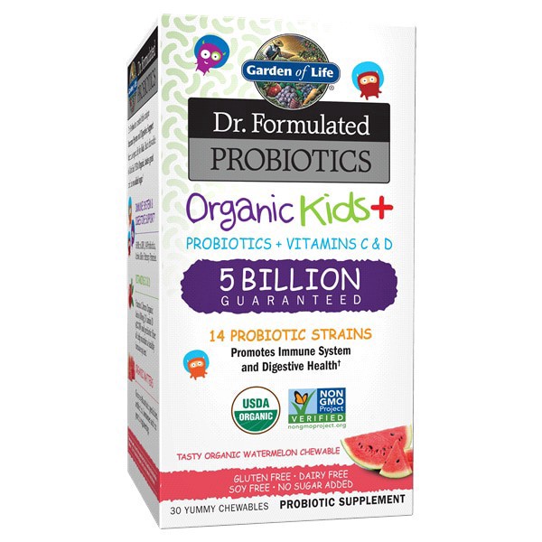 slide 7 of 9, Garden of Life Dr. Formulated Probiotics Organic Kids+ Daily Chewables, 30 ct