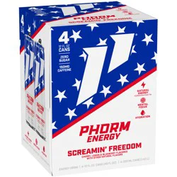 Phorm Energy Screamin' Freedom 4 Pack 12 fl oz Cans