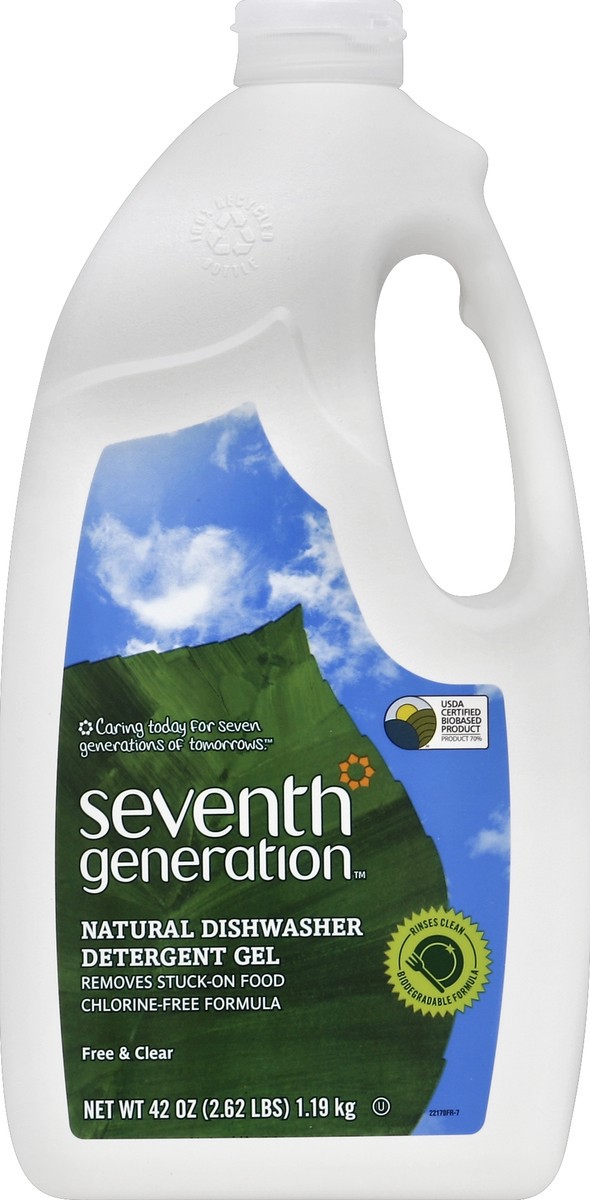 slide 2 of 2, Seventh Generation Free & Clear Dishwasher Gel, 42 oz