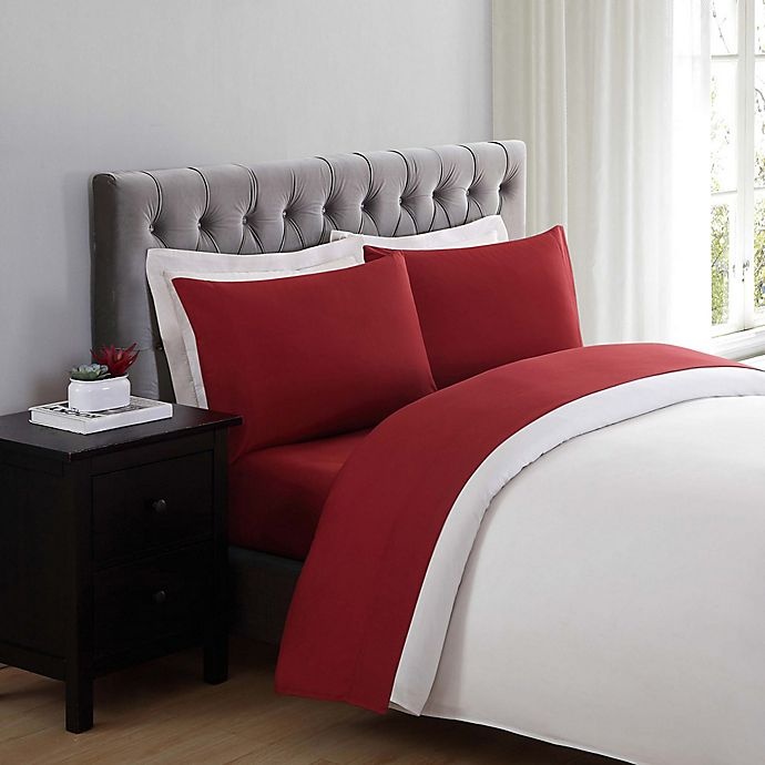 slide 1 of 3, Truly Soft Everyday Twin Sheet Set - Red, 1 ct