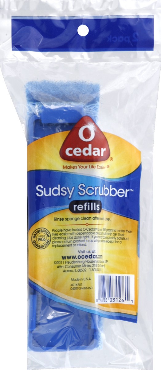 slide 3 of 3, O-Cedar Sudsy Scrubber Refills, 2 ct