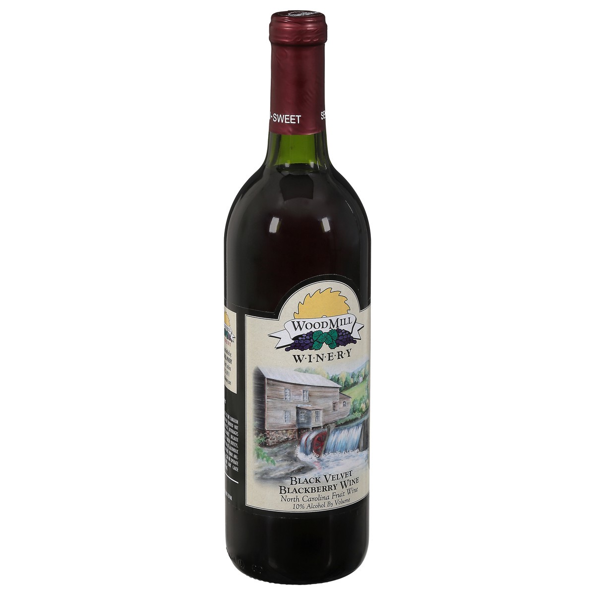 slide 2 of 9, WoodMill Winery Semi-Sweet Black Velvet Blackberry Wine 750 ml, 750 ml